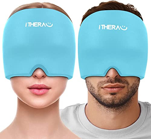 I-THERA-U Migraine Relief Cap 2pcs - Reusable Headache Relief Cap, Odorless Headache Hat for Migraine, Migraine Cap for Tension Headache, Sinus Pressure, Stress Relief Cold Cap for Migraine