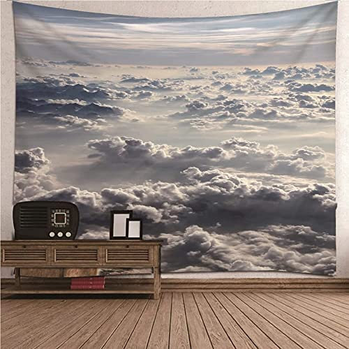 MIYOLI Wandteppich Groß Wolke Wandbehang Himmel Tapisserie 3D Wandtuch Wolke Wandteppiche Aesthetic für Wohnzimmer Schlafzimmer Wohnheim Wanddeko, 180x200 cm