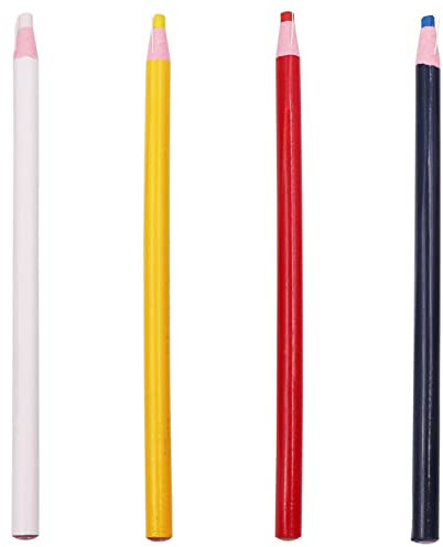 4 Stück Schneiderkreide,Schneiderkreidestift,Nähkreide,Kreidestift Nähen,Textilstifte,Stoffkreide,schneiderkreidestifte für stoff,für Schneiderei,Nähen,Stoff,Handwerk (4 Farben)