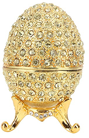 NDNCZDHC Schmuck-Aufbewahrungsbox, Schmuckkästchen Im Vintage-Stil, Handbemalte Emaille-Eier, Dekorative Eier, Ostereier-Box Für Ornamente, Geschenk, Heimdekoration