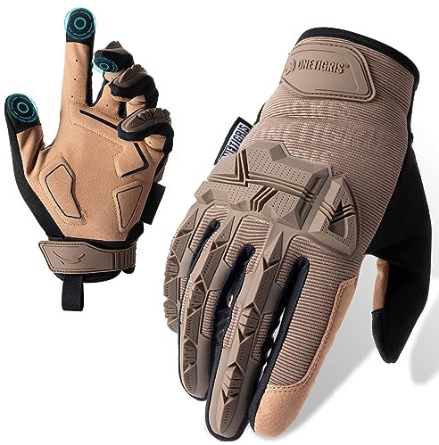 OneTigris Taktische Handschuhe Militär Touchscreen Motorradhandschuhe Outdoor Motocross Handschuhe Kletterhandschuhe für Airsoft Paintball Wandern Jagen Radsport