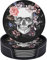 sous-Verres Modernes pour Boisson, sous-Verres Ronds Lot de 6 pour la Famille Tapis Rond Moderne, tête de Mort et Fleurs