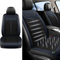 NAIRE Housse de Siège Réfrigération pour Tesla Model 3 Model S Model X,Ventilé Protection de siège Respirante 12V Cooler Coussin,A/BlackBlue-A/Single Block