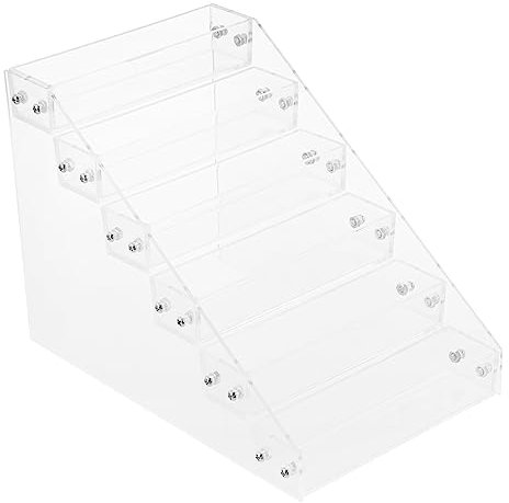 Abaodam Acrylic Tiered Display Stand Nail Polish Shelf Manicure Storage Rack Toiletry Organizer Nail Polish Storage Eyeglasses Display Holder