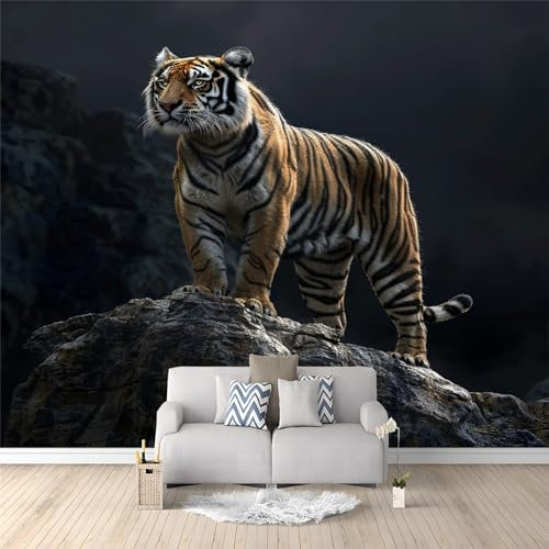 Art Photo Wallpaper Bengal Tiger Non-Woven Living Room Bedroom Wall Decoration - 150 x 105 cm Photo Mural- Living Room Sofa TV Background Wall Decor