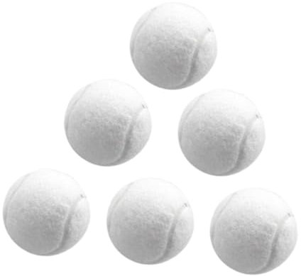 rockible 6X Tennisbälle, elastische Übungsbälle mit 6,4 cm Durchmesser, verschleißfeste Trainingsbälle für Spiele, Outdoor-Unterhaltung, Sport, Weiß