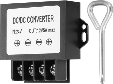 MZHOU Convertidor Reductor de 24V a 12V CC, convertidor de CC de 24V a 12V 5A 60W, convertidor de Voltaje de 24V CC a 12V CC para Carrito, Coche, camión, TV por Cable, proyectos de Bricolaje
