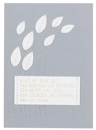 Räder Genähte Trauerkarte Alles hat Seine Zeit