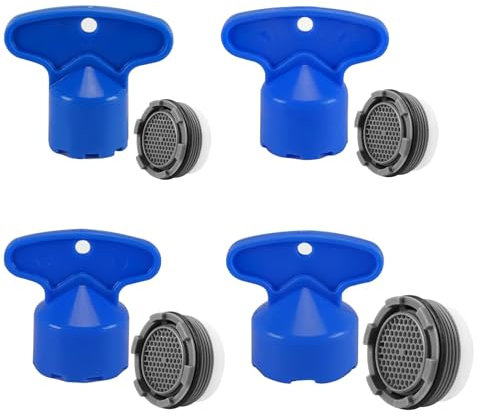 Set di 8 Chiavi per Aeratori con 4 Dimensioni Diverse, M16.5, M18.5, M21.5, M24, Strumento Universale per Installazione, Smontaggio e Manutenzione Rubinetti e Aeratori
