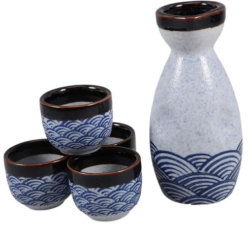 SHOWERORO Service à Saké en Céramique Tasses à Saké Japonaises Set pour Maison Bureau