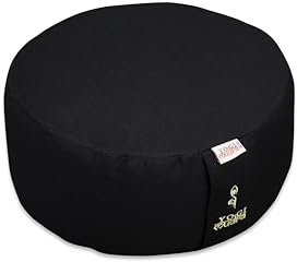 Generisch Außenbezug | Ersatzbezug für Yogakissen - Rundkissen 1-TLG | Kordelzug Ø33 cmx20cm (schwarz)