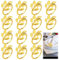 IVEOPPE16Stück Serviettenringe Gold,Metall Serviettenschnallen,Blätter Serviettenhalter Set,Elegante Servietten Schnallen,Napkin Rings für Thanksgiving Hochzeitsfeier Familienessen Tischdekoration