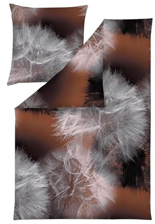 ESTELLA Mako Interlock Jersey Bettwäsche Pusteblume 6781 135x200 + 80x80 cm Fb. Kupfer