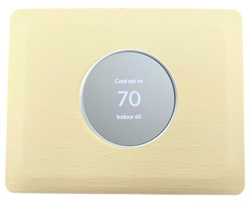 Tuscan Beige Rectangle Wall Plate for Google Nest Thermostat 2020 Version, Designer Texture Trim Piece