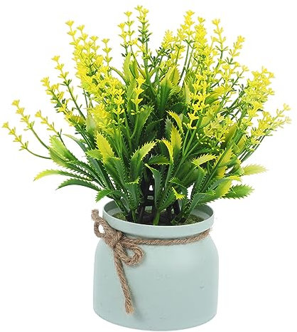 MAGICLULU Künstliche Topfpflanze Aus Kunststoff Kunstblumen Für Innenbereich Dekorative Pflanze Ohne Wasser Bonsai Kunstpflanze Für Wohnzimmer Und Büro Plastikblumen Als Zimmerpflanze