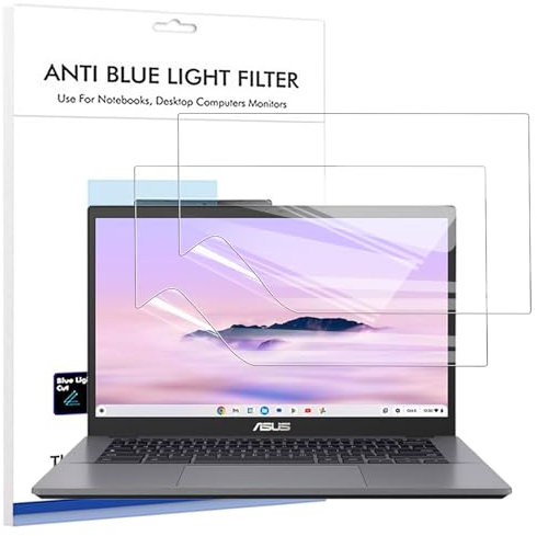 carinacoco 2 Pack Screen Protector for ASUS Chromebook 14 14 inch, Ultra Thin Soft Toughness HD Clear Premium Shatterproof Anti-Scratch No Bubbles Touch Sensitive PET Film