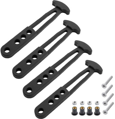 4 Pcs Boat Telescoping Ladder Strap, 4 Adjustable Mounting Holes for 4 Step and 2 Step Ladder(Large)