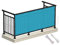 Balkonbespannung 130 x 320 cm 220 g/m², Leicht Transparent, Windschutz und UV-Schutz, Balkonumrandung Sichtschutz Für Balkon mit Kabelbinder und Kordel für Balkon, Terrasse, Garten, Himmelblau
