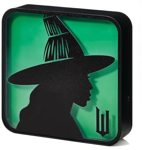 Numskull Official Wicked Acrylic Elphaba the Witch Desk Lamp Wall Light for Bedroom, Office, Home, Study, Work - Official Wicked Merchandise
