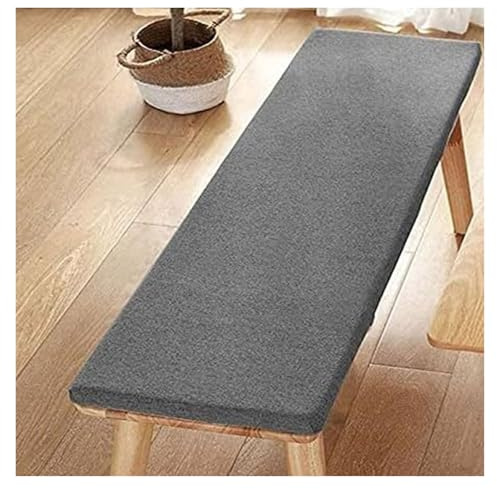 Bench Cushion Outdoor/Indoor 2/3 seater 150/130/180/120 x 50/40/35/30cm Non-Slip Seat Pad for Bay Windows, Garden Patio, Long Chairs, Swings, Beer Bench & Porch Furniture(Dark Grey,190x40x5cm)