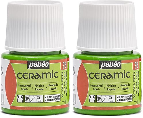 PEBEO 3253116 peinture a froid céramique flacon de 45ml vert clair (Lot de 2)