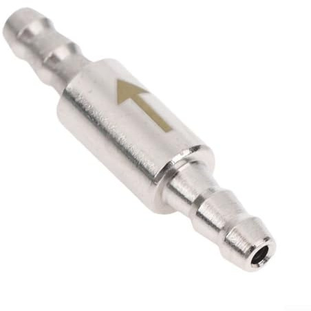 Edelstahl-Rückschlagventil, 4 mm, Inline-Aquarium-Rohr, Kohlendioxid-Weg, Durchflusskontrolle, Rückflussverhinderung, kompaktes Design für Heimwassersystem für bepflanzte Tanks