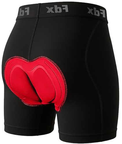 FDX Cycling Shorts Men 4D Pad MTB Liner Mountain Bike Underwear Black XL