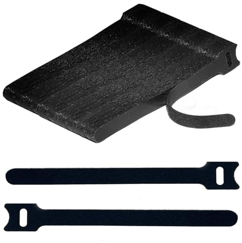 Reusable Cable Ties Hook and Loop Adjustable Straps | 100 Pcs, Wire Management, for Headphones, HDMI, Ethernet, Printers, Laptops & USB Cables, Tidy Fastening Strap