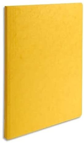 Exacompta 50er Pack Premium Aktendeckel. Aus extra starkem Colorspan-Karton für DIN A4 gelb Hefter ideal für das Büro und Schule und die mobile Organisation