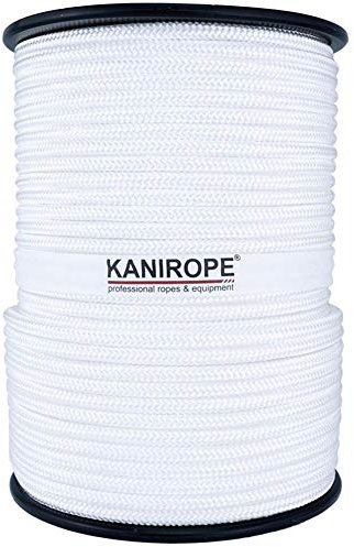 Kanirope® Polyesterseil Seil Polyester POLYBRAID 5mm 100m Weiß 16-fach geflochten