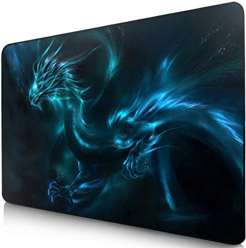 Sidorenko Gaming Mauspad | 350 x 260mm | Mousepad | spezielle Oberfläche verbessert Geschwindigkeit und Präzision | Fransenfreie Ränder | rutschfest | Blau