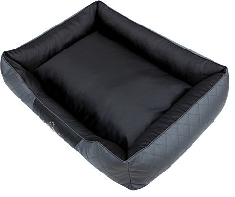 HobbyDog R1CEPGRA6 Hundesofa Cesar Perfect Kunstleder Kodura, grau (Graphit), 65 x 52 x 20 cm