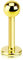 Piersando Piercing Stab Stecker Edelstahl Kugel für Lippen Lippe Labret Lippenpiercing Ohr Tragus Ohrpiercing Helix Nase Intim Zungen Nasen 1,6mm x 10mm x 4mm Gold
