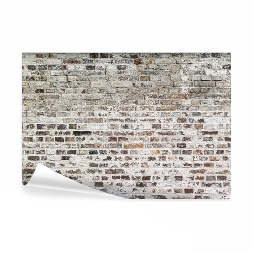 decomonkey Fototapete Steinwand Ziegel, 400x280 cm, XL, Ziegelstein, Tapete | Steinoptik, Ziegelmauer, Wandbild, Bild, Tapeten, Wandtapete