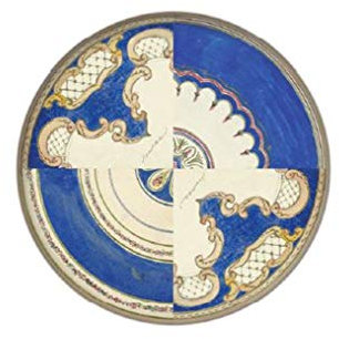 Assiette plate Baci Milano Cheers en melamine Bleu plpla2.CHE02