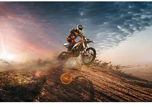 Oedim Vynil Wand Kindisch Motocross| Verschiedene Maße 150x100 cm | Dekor Esszimmer, Wohnzimmer, Zimmer ...