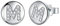 J.Endéar Ohrringe Buchstabe M für Damen Mädchen Silber 925 Hypoallergene Kleine Ohrstecker Zirkonia Schmuck 8mm Geschenk für Kinder