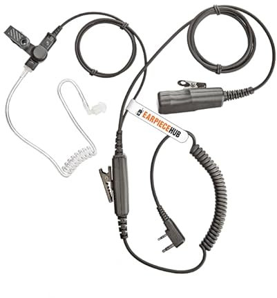 Professional PRO HD Heavy Duty Kevlar Radio Earpiece Headset Compatible with MITEX, KENWOOD Radio