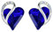 Leafael infini Amour cœur Boucles d'oreilles femme Argent, boucle d'oreille femme avec cristaux de guérison, Sans allergie bijoux femme avec coffret cadeau