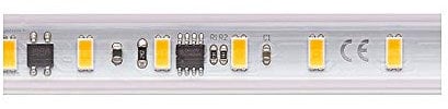 SIGOR LED Streifen Hochvolt, IP65, 230V, 72 LED/m, 14W/m, 25m Rolle/B 1.5cm, 2700K 1230lm/m 120°, CRI 90, nicht dimmbar