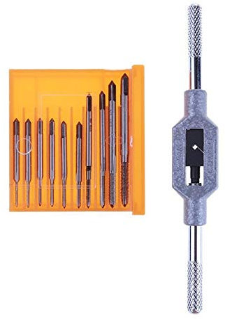 11PCS Mini HSS Tarauds, M1 à M3.5 Tarauds à Filetage Tarauds à Main pour Horloges Montres Taraudage