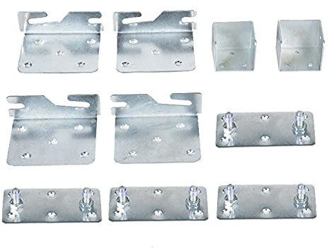 Just Accessories® Heavy Duty 10 Piece Set Sleigh Bed Brackets Fittings Connectors Replacements Hook Hinge Centre Support Cube