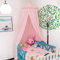 Laneetal Betthimmel Baldachin Kinderzimmer Deko Moskitonnetz Babys Bett, Prinzessin Prinz Spielzelte Kuschelecke Dekoration für Spielzimmer Höhe 230 cm Rosa