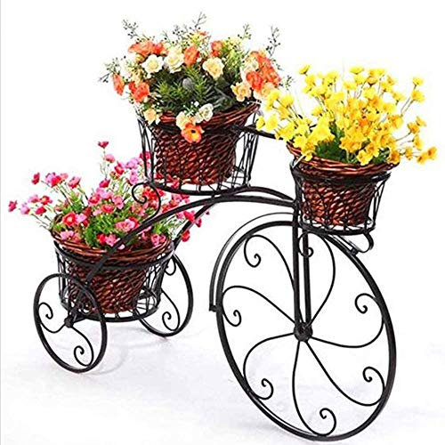CLQ Tricycle Plant Stand/Planter Pot/Plant Stand Decorative Metal for Bicycles and Flower Pot Holder, Plants Internal and External Port