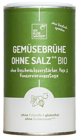 Wacker Gemüsemix ohne Kochsalzzusatz Bio, 250g. Die Gemüsebrühe ohne Salz. 100% Gemüse & Kräuter. Glutenfrei, laktosefrei & vegan. Ohne Salz, Zucker, Hefe & Geschmacksverstärker.