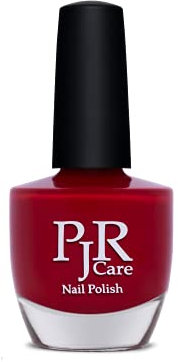PJR Care Nail Polish Deep Red Colour Choose to be Healthy - Ultra Long Wear Halal Breathable, Vegan and Non Toxic Nail Varnish - Gifts for Her Nail Art 15 ml