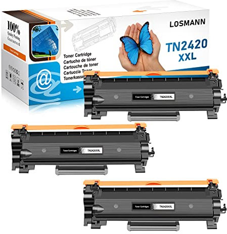 LOSMANN XXL Toner (6.000 Seiten) Kompatibel für Brother TN2420 TN2410 für Brother MFC-L2710DW MFC-L2710DN MFC-L2750DW DCP-L2530DW DCP-L2510D DCP-L2550DN HL-L2350DW HL-L2310D HL-L2370DN (3 Schwarz)