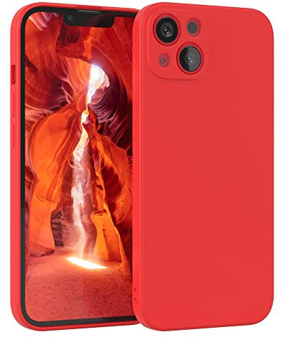EAZY CASE - Silikonhülle für iPhone 13 Hülle Silikon Case Rot weich stoßfeste Handyhülle iPhone 13 Schutzhülle mit Kameraschutz Dünn Premium Schutz Cover TPU Phone Bumper in Rot