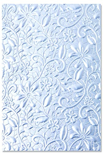 Sizzix 3-D Textured Impressions Embossing Folder Lacey von Kath Breen, 665324, Papier, multicolor, One Size