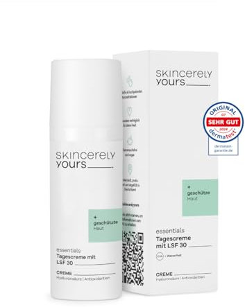 Skincerely Yours Tagescreme mit LSF 30 I 50 ml I Schützt vor UV-Schäden I hinterlässt keine weißen Rückstände I Anti-Aging I Alle Hauttypen I Vegan & tierversuchsfrei